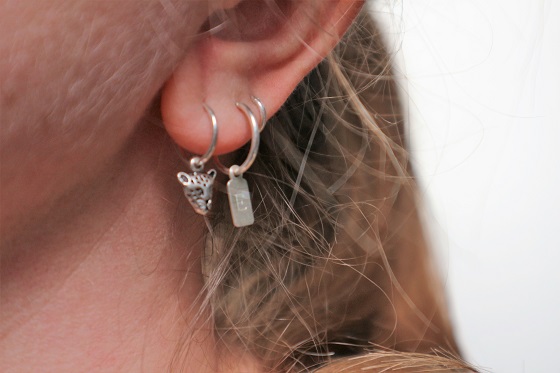 gepersonaliseerde oorbellen met letter