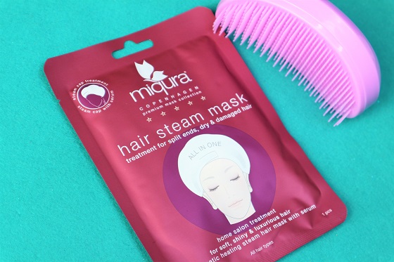 hair steam mask en detangler brush